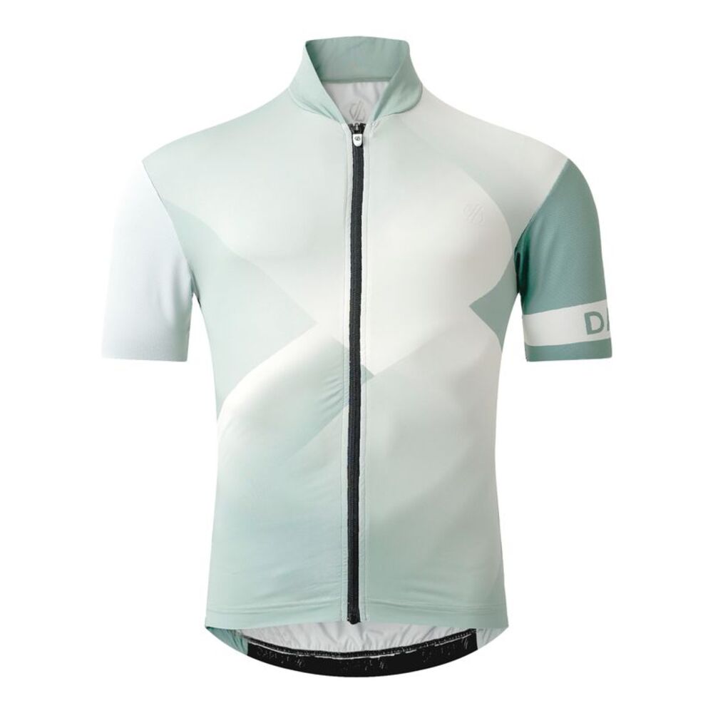 Dare 2B Mens AEP Pedal II Short-Sleeved Top / Hedge Green/Aqua Grey